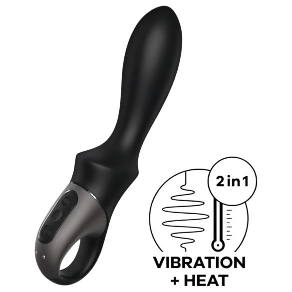 Satisfyer Heat Climax - Vibrador anal cálido e inteligente (negro)