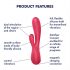 Satisfyer Mono Flex - vibrador inteligente impermeable (rojo)