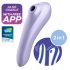 Satisfyer Dual Placer - vibrador 2in1 con ondas de aire (lila)