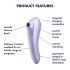 Satisfyer Dual Placer - vibrador 2in1 con ondas de aire (lila)