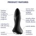 Rotador Plug Satisfyer 1 - Vibrador anal con perlas (negro)