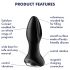 Satisfyer Rotator Plug 2 - vibrador anal con cuentas (negro)