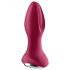 Satisfyer Rotator Plug 2 - vibrador anal con perlas recargable (rojo)