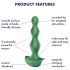 Satisfyer Lolli-Plug 2: Vibrador anal resistente al agua (verde)