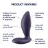 Satisfyer Power Plug - vibrador anal inteligente (lila)