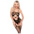 Penthouse Hot Nightfall - Set de red negro abierto y zigzag - XL