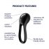 Satisfyer Majestic Duo - Anillo pene recargable, resistente al agua (negro)