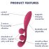 Satisfyer Tri Ball 1 - vibrador multifuncional recargable (rojo)