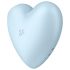 Satisfyer Cutie Heart - Vibrador de succión con batería (azul)