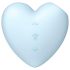 Satisfyer Cutie Heart - Vibrador de succión con batería (azul)