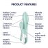 Satisfyer Air Pump Bunny 5 - vibrador inteligente inflable (menta)