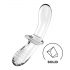 Satisfyer Doble Cristal - Dildo de cristal doble (transparente)