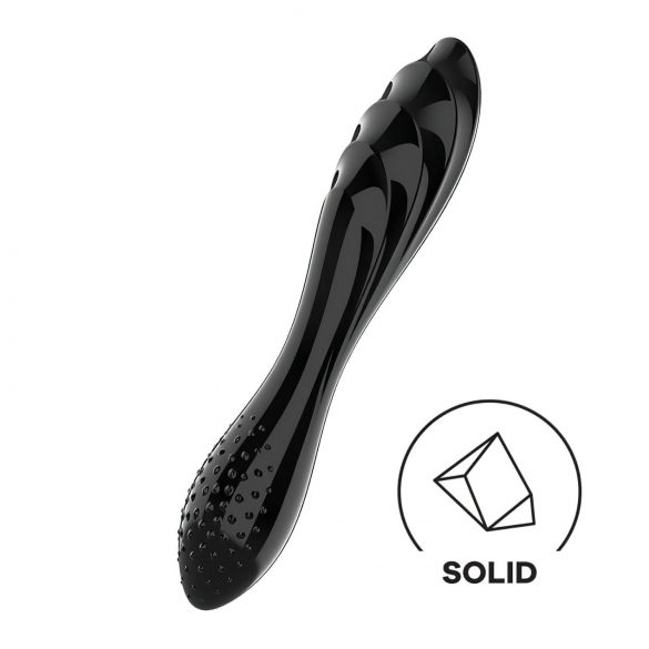 Dildo de Cristal Negro Satisfyer Doble Punta