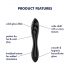 Dildo de Cristal Negro Satisfyer Doble Punta