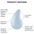 Satisfyer Dew Drop - vibrador de clítoris recargable e impermeable (azul)