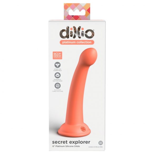 Explorador Secreto Dillio - Dildo Aventura (17 cm) - Naranja