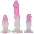 Conjunto de Entrenador Anal Crystal Clear - 3 piezas (transparente-rosa)