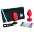 b-vibe corazón - vibrador anal recargable con control remoto (rojo)