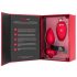 b-vibe corazón - vibrador anal recargable con control remoto (rojo)