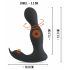 Rebel - Vibrador de próstata 2en1 con control remoto (negro)