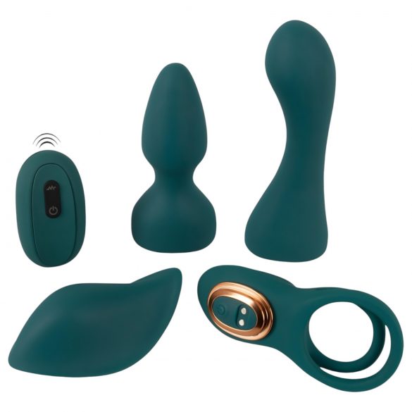 Elección de Parejas - Vibrador 4 en 1 con control remoto (turquesa)