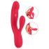 Conejito Vibrador Smile de 3 Motores Recargable (rojo)