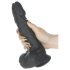 Naked Addiction - vibrador realista rotación y empuje (negro)