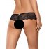 Obsessive Merossa - tanga abierta con strass - negro - L/XL