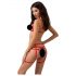 Conjunto de arnés corporal Passion Magali - rojo - 3 piezas