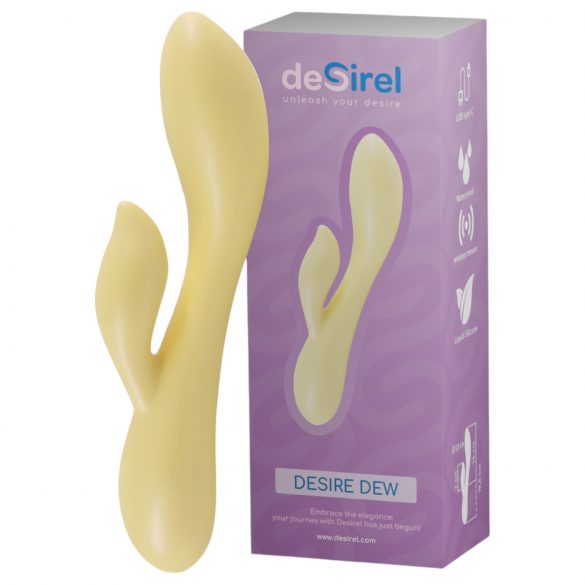 Dew de Deseo - vibrador inteligente con brazo de clítoris (amarillo)