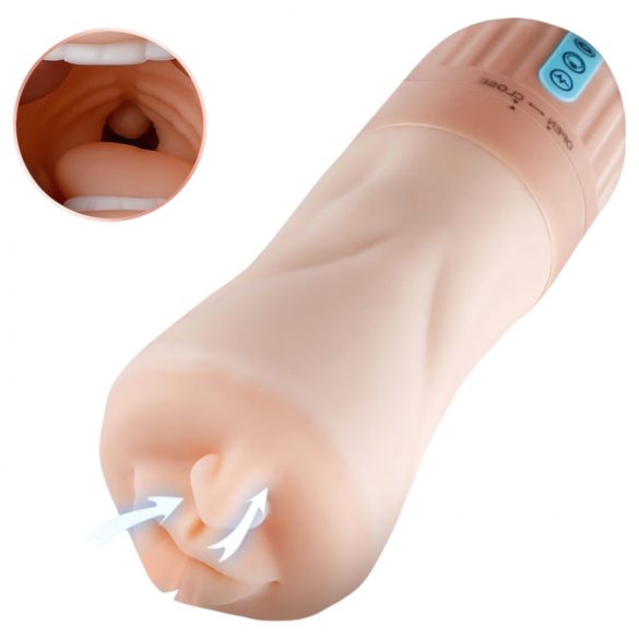 Masturbador Lonely succionador y vibrador recargable (natural)