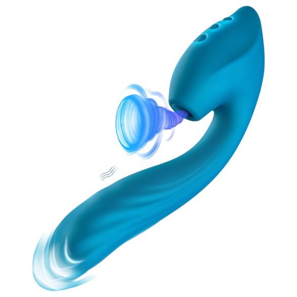 Vibeconnect - Vibrador azul G-punto y estimulador de clítoris, resistente al agua