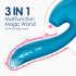 Vibeconnect - Vibrador azul G-punto y estimulador de clítoris, resistente al agua