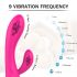 Vibrador recargable caliente y resistente al agua - Rosa