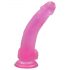 Dildo realista de gelatina con base - 20 cm (rosa)