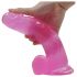 Dildo realista de gelatina con base - 20 cm (rosa)