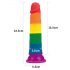 Dildo realista 19cm arcoíris Lovetoy Prider