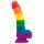 Lovetoy Prider - Dildo realista de silicona líquida de 19 cm (arcoíris)