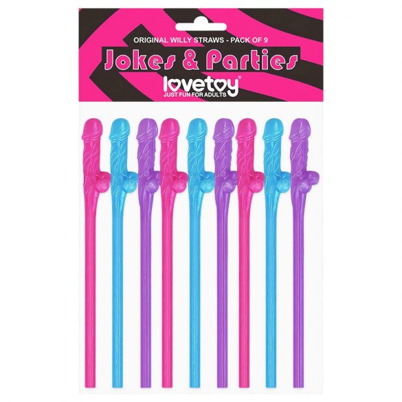 Lovetoy - Paja realista para sorber (rosa-azul-lila)