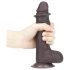 Dildo Lovetoy Piel Deslizante - 18cm Marrón