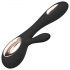 LELO Soraya Wave - vibrador negro con tecnología de pulsación y clítoris.