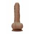 RealRock Dong 10 - Dildo realista con testículos 25cm - tono oscuro