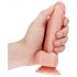 Dildo RealRock - Sujeción fuerte y real, 15,5cm (natural)