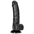 RealRock - Consolador realista con base de succión - 15,5cm (negro)