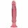 Jelly Crystal - consolador anal principiante con base (rosa)