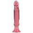 Jelly Crystal - consolador anal principiante con base (rosa)