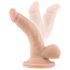 Dr. Skin 4 - Dildo realista con testículos y ventosa - Natural (12cm)