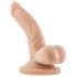 Dr. Skin 4 - Dildo realista con testículos y ventosa - Natural (12cm)