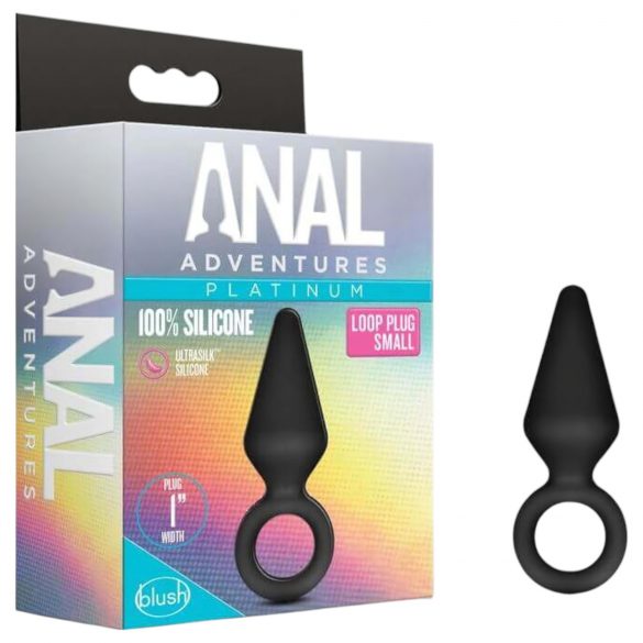 Aventura Anal Platinum S - plug anal negro, pequeño