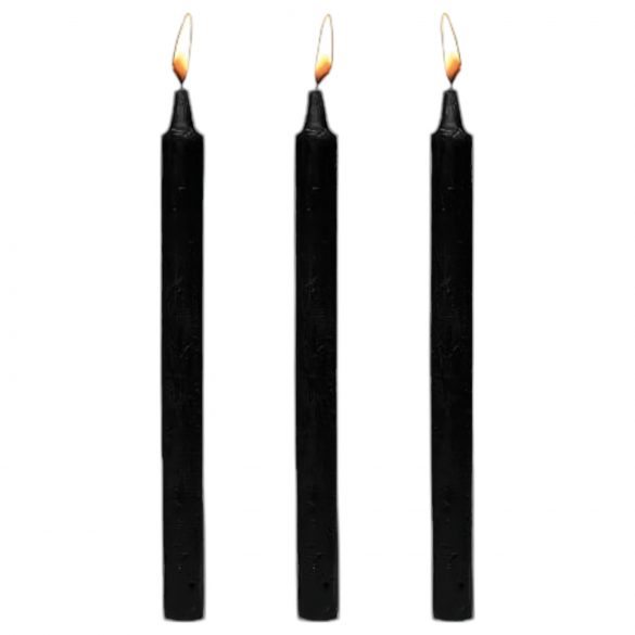 Set de velas fetiche negras (3 uds)